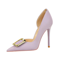 Funki Buys | Shoes | Women's Square Buckle Cut Out Pumps