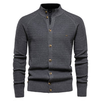 Funki Buys | Sweaters | Men's Button Slim Fit Mock Neck Cardigans