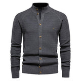 Funki Buys | Sweaters | Men's Button Slim Fit Mock Neck Cardigans