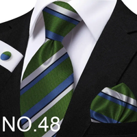 Funki Buys | Neckties | Men's Classic Striped Jacquard Tie Set