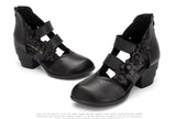 Funki Buys | Shoes | Women's Gothic Genuine Leather Sandals | Wedges