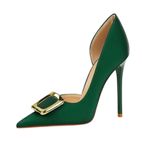 Funki Buys | Shoes | Women's Square Buckle Cut Out Pumps