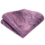 Funki Buys | Neckties | Men's Formal 4pcs Floral Pink Tie Set