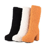 Funki Buys | Boots | Women's Knee-High Fuzzy Platform Boots