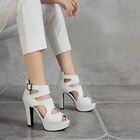 Funki Buys | Shoes | Women's Block Heeled Platform Sandals