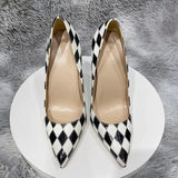 Funki Buys | Shoes | Women's Black and White Checkered Stilettos