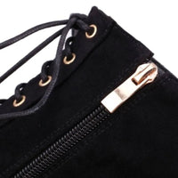 Funki Buys | Boots | Women's Suede Lace Up Stiletto Short Boot