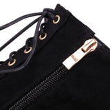 Funki Buys | Boots | Women's Suede Lace Up Stiletto Short Boot