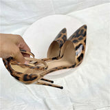 Funki Buys | Shoes | Women's Patent Leopard Stiletto Sandals