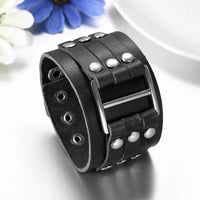 Funki Buys | Bracelets | Unisex Leather Studded Wristband