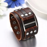 Funki Buys | Bracelets | Unisex Leather Studded Wristband
