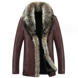 Funki Buys | Jackets | Men's Real Leather Winter Jacket | Fur Collar