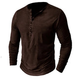 Funki Buys | Shirts | Men's Casual Long Sleeve Henly Shirt