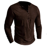 Funki Buys | Shirts | Men's Casual Long Sleeve Henly Shirt