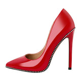 Funki Buys | Shoes | Women's Patent Black Studded Stilettos