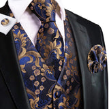 Funki Buys | Vests | Men's Luxury 5 Pcs Formal Waistcoat Tie Set