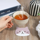 Funki Buys | Coasters | Cartoon Cat Silicone Drink Mats 5 Pcs