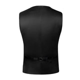 Funki Buys | Vests | Men's 4 Pcs Luxury Blue Silver Tie Vest Set