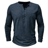 Funki Buys | Shirts | Men's Casual Long Sleeve Henly Shirt