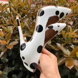 Funki Buys | Shoes | Women's White Black Polka Dot Heels