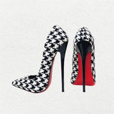 Funki Buys | Shoes | Women's Custom Houndstooth Super High Heels