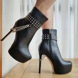 Funki Buys | Boots | Women's Ankle Boot Chain Stilettos