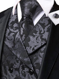 Funki Buys | Vests | Men's 4 Pcs Formal Floral Tie Vest Set