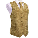 Funki Buys | Vests | Men's 5 Pcs Premium Gold Vest Tie Set
