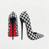 Funki Buys | Shoes | Women's Custom Houndstooth Super High Heels
