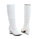 Funki Buys | Boots | Women's Knee High Block Heeled Boots