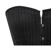 Funki Buys | Lingerie | Women's Black Pin Striped Clip Front Corset