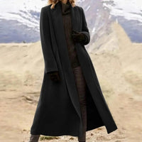 Funki Buys | Jackets | Women's Long Woolen Cardigan Coat