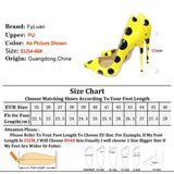 Funki Buys | Shoes | Women's Yellow Black Polka Dot Heels
