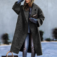 Funki Buys | Jackets | Women's Long Woolen Loose Overcoat