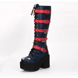 Funki Findz | Boots | Women's Platform Chunky Buckle Boots