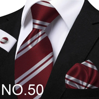 Funki Buys | Neckties | Men's Classic Striped Jacquard Tie Set
