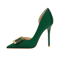 Funki Buys | Shoes | Women's Square Buckle Cut Out Pumps