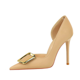 Funki Buys | Shoes | Women's Square Buckle Cut Out Pumps