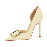 Funki Buys | Shoes | Women's Square Buckle Cut Out Pumps