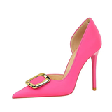 Funki Buys | Shoes | Women's Square Buckle Cut Out Pumps