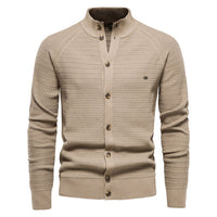 Funki Buys | Sweaters | Men's Button Slim Fit Mock Neck Cardigans