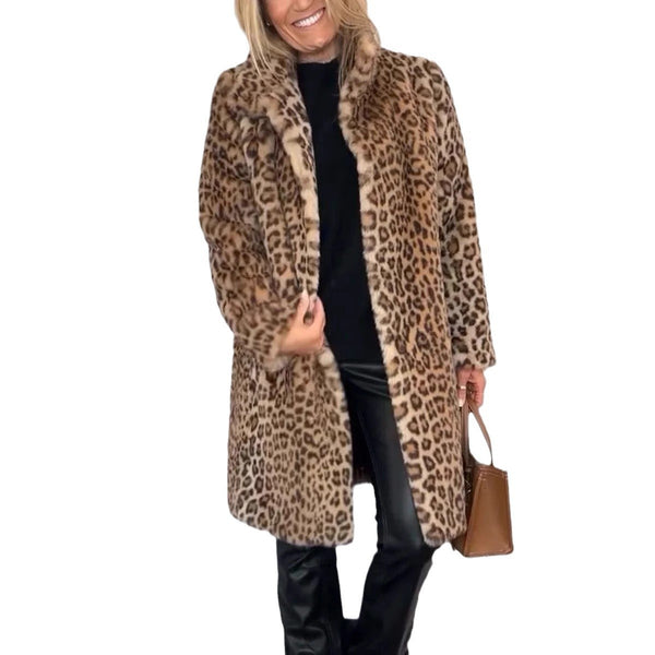 Funki Buys | Jackets | Women's Leopard Print Plush Coat