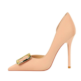 Funki Buys | Shoes | Women's Square Buckle Cut Out Pumps