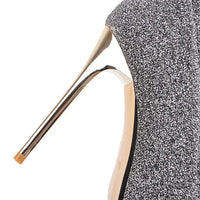 Funki Buys | Boots | Women's Cloth Leopard Print Stiletto Boots