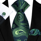 Funki Buys | Neckties | Men's 3pcs Silk Paisley Formal Tie Set