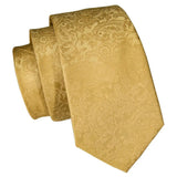 Funki Buys | Neckties | Men's Classic 3 Pcs Yellow Gold Tie Set
