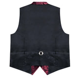 Funki Buys | Vests | Men's 4 Pcs Formal Silk Paisley Tie Vest Set