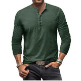Funki Buys | Shirts | Men's Casual Long Sleeve Henly Shirt