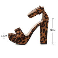 Funki Buys | Shoes | Women's High Leopard Print Platform Sandals