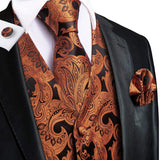 Funki Buys | Vests | Men's 4 Pcs Formal Silk Tie Waistcoat Set